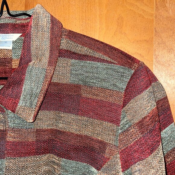 Christopher & Banks Womens Multicolor Striped Button-Up Blazer Jacket XL - Picture 2 of 8